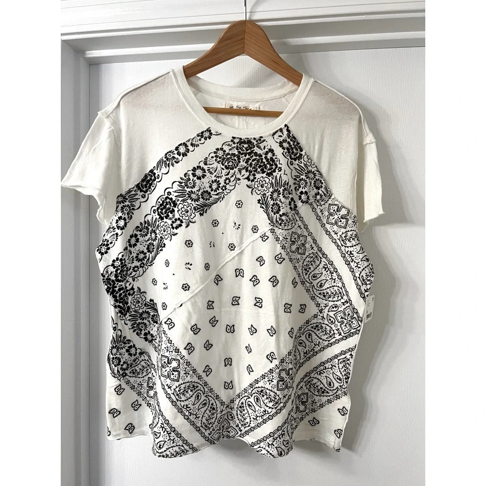 Free People Ivory Bandana Graphic Tee - Picture 13 of 13